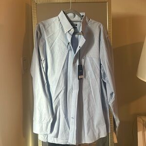 NWT Men’s Large Izod blue button down
